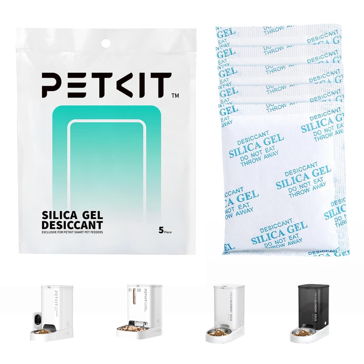 PETKIT - Recambio de desecante para comederos inteligentes (5 paquetes)
