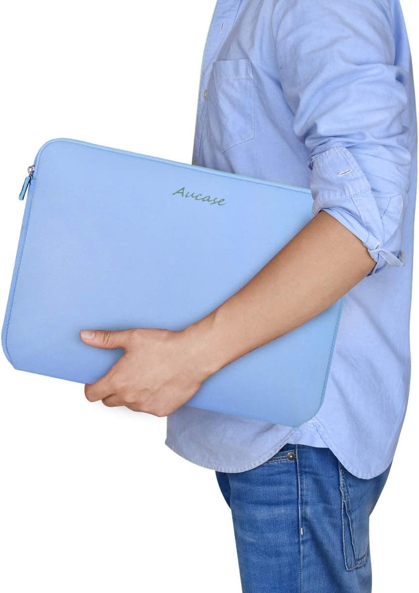 Aucase Laptop Case Sleeve 13.3 14 Inch, Thickest Lightest Water Resistant Neoprene Protective Laptop Bag for Men and Women, Compatible with MacBook 15.3''/ Air 15'' M3 M2, Chromebook