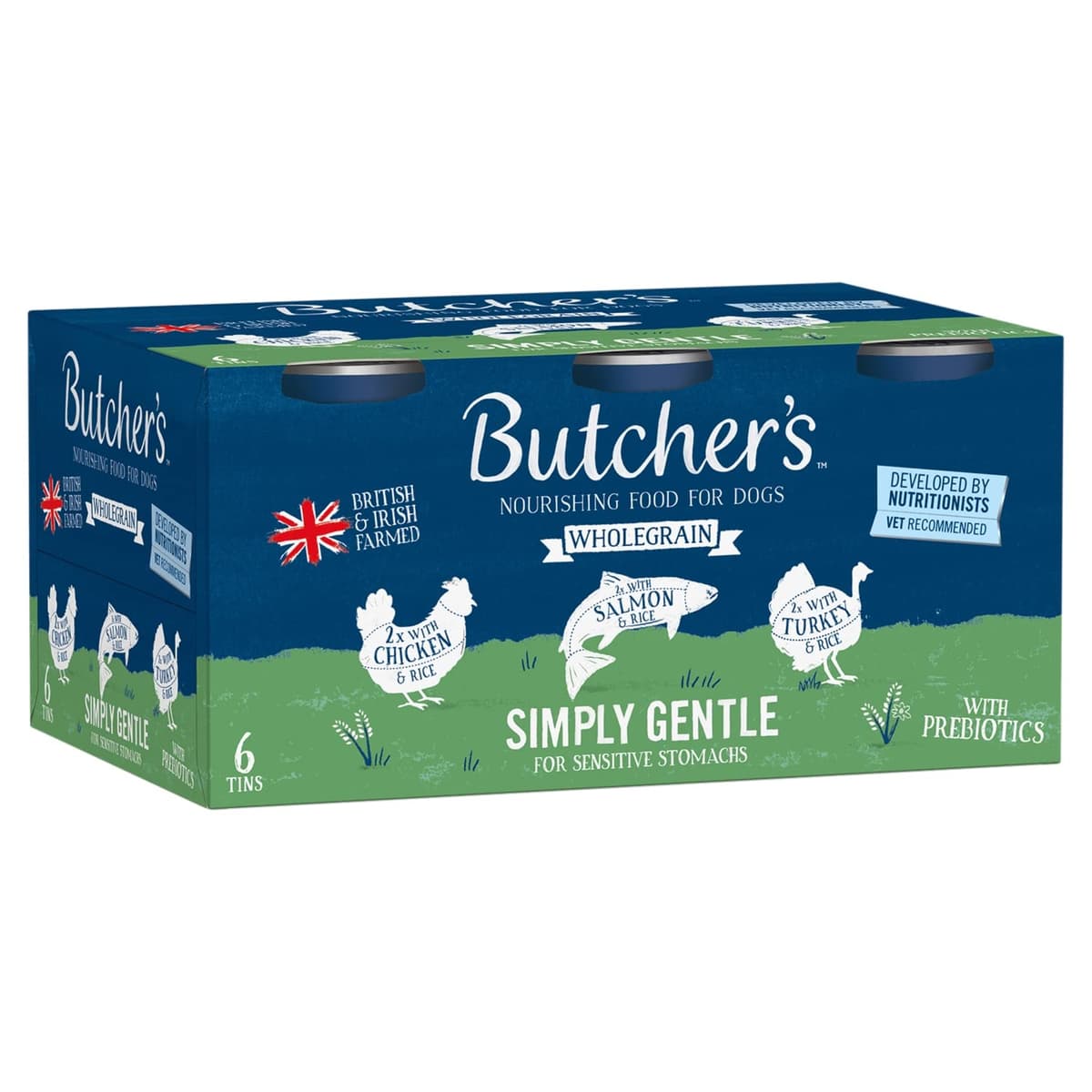 Butcher's Complete Wet Can Adult Dog Food Simply Gentle Loaf Pack 6x390g - Chicken, Salmon & Turkey