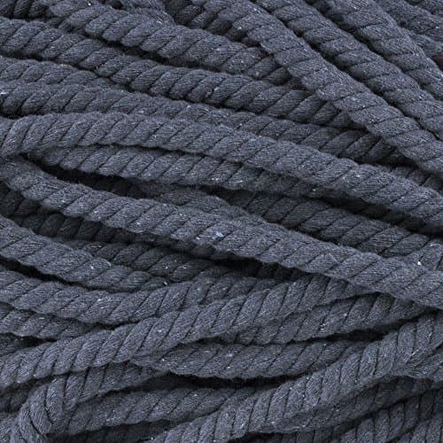 West Coast Paracord Twisted 3 Strand Natural Cotton Rope Artisan Cord – 1/4, 1/2, 5/8, 3/4 and 1 Inch Diameters – 10, 25, 50, 100 Feet