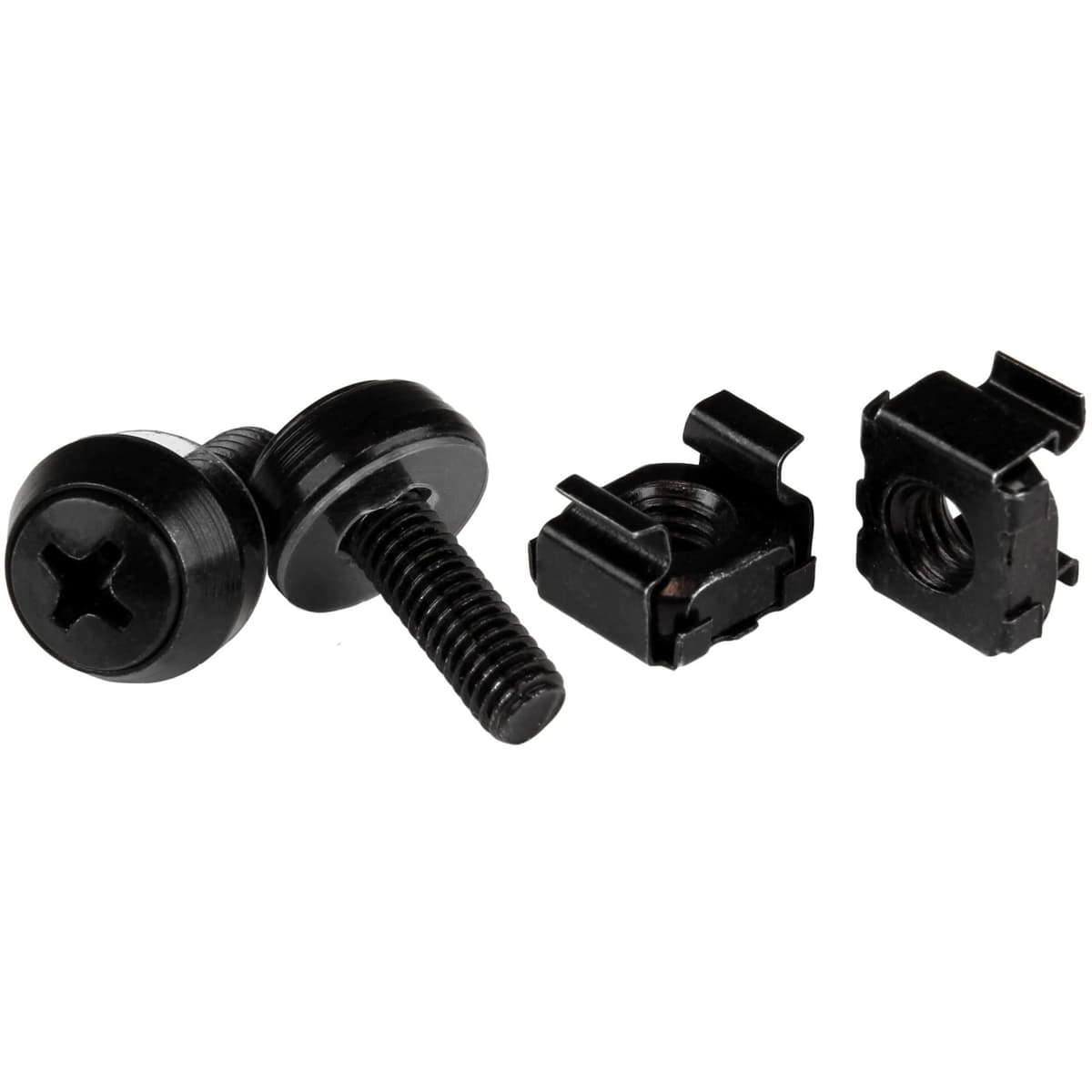 StarTech.com M5 Cage Nuts and Screw - 12 mm Rack Screws and Cage Nuts - 50 Pack - Black - Replacement Serve Rack Screws (CABSCREWM5B)