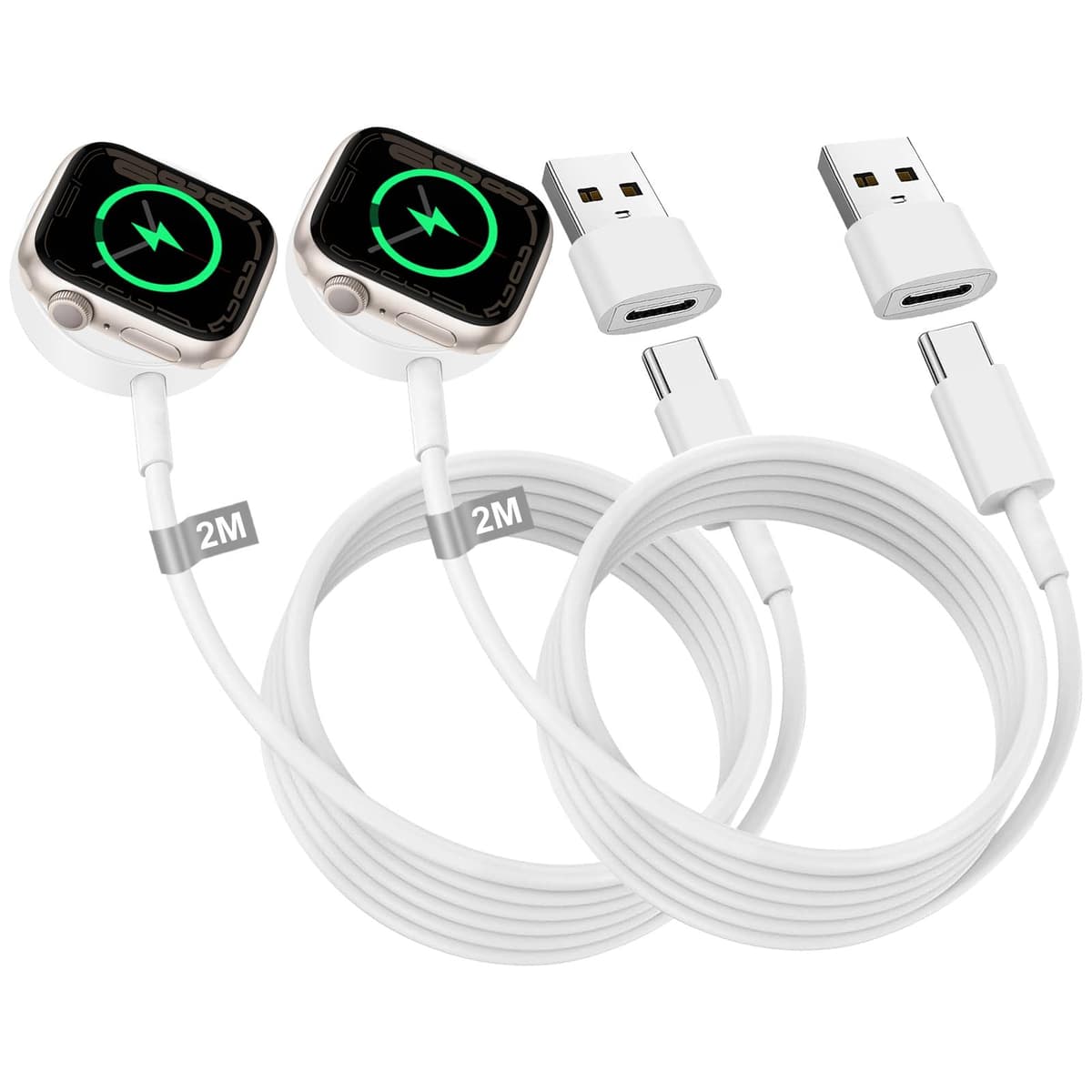 Watch Charger for Apple Watch 2M, iWatch Charger Cable Wireless Apple Watch Fast Charger Magnetic Charging Cable Apple Watch Charger USB C Compatible for Apple Watch Series 11/10/9/8/7/6/5/4/SE/Ultra