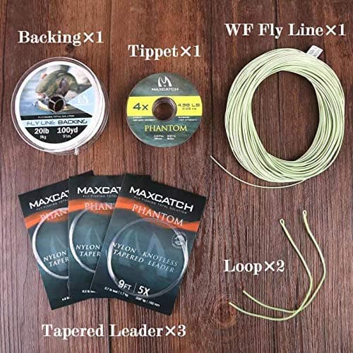 Maxcatch Best Price Trout Fly Fishing Line; Weight Forward, Floating Fly Line (1F/2F/3F/4F/5F/6F/7F/8F/9F/10F) (Line Combo Moss Green,WF5F)