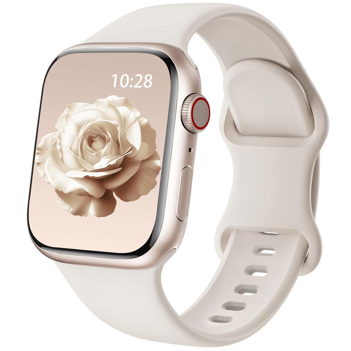 Patented Upgraded Silicone Strap Compatible with Apple Watch Straps 38mm 40mm 41mm 42mm(Series 10) for Women Men,Soft and Breathable Sport Watch Bands for iWatch Series 10 9 8 7 6 5 4 3 2 1 SE