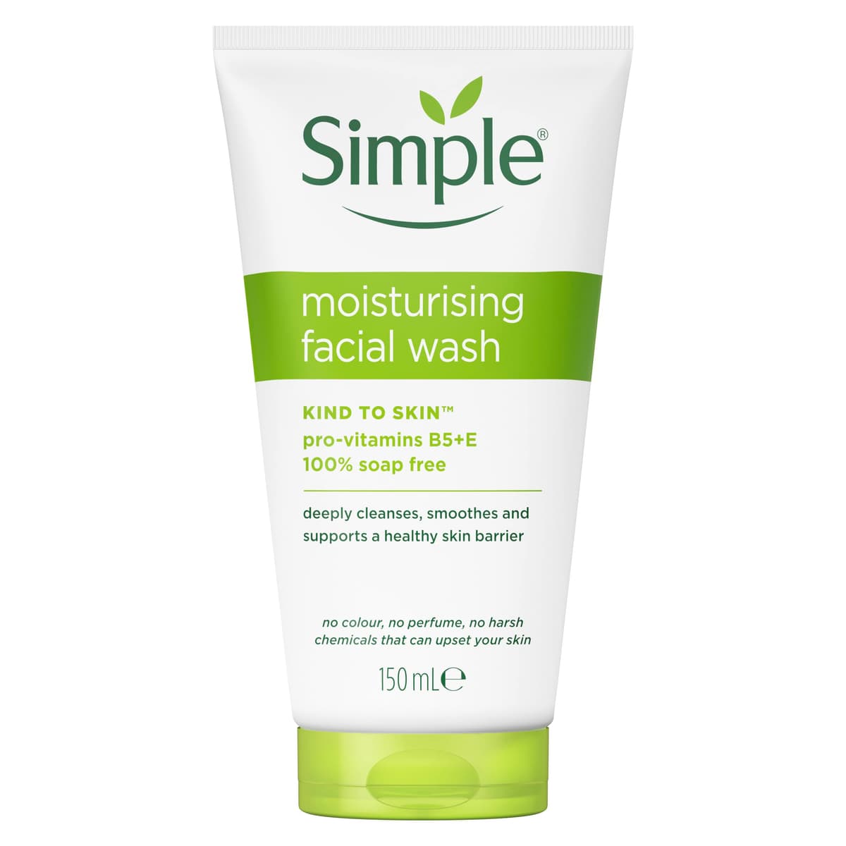 Simple Kind to Skin Moisturising Facial Wash for Gentle Daily Cleansing Leaving Skin Feeling Hydrated 150 ml