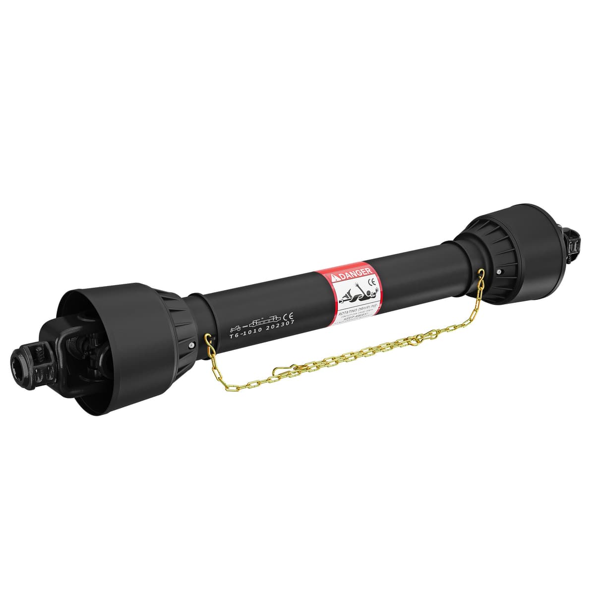 WilTec Toma de Fuerza T6 Eje transmisión cardán 1010-1111mm 830Nm 540rpm PTO 74KW (100CV) 2X 1 3/8" 6D