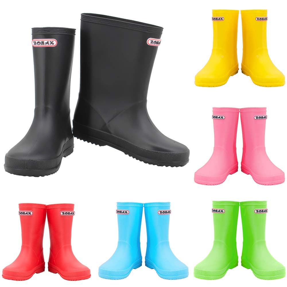 Zorax Girls Boys Waterproof Non-Slip Kids Motorbike Rain Boots Child Shoes Wellies Unisex Children Wellington Boots