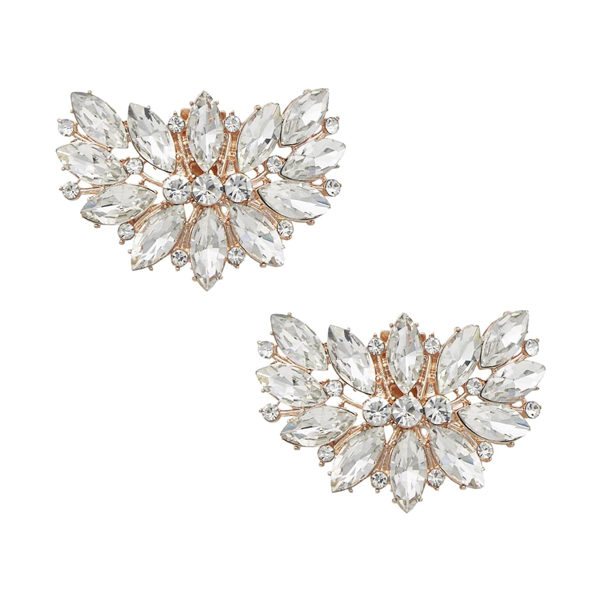 Pwsap Clips de Hebillas de Zapatos de Diamantes Nupcial Lujo, Bling Clips Decorativos Desmontables Joyería Clips para Zapatos Ropa Bufanda Bolso Sombrero