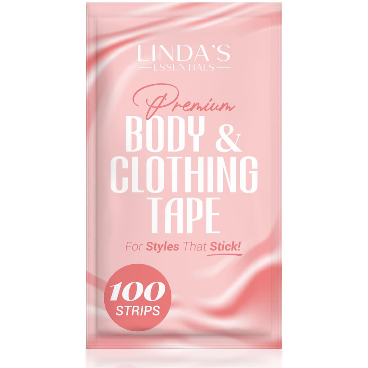 Linda's Essentials Double Sided Body Tape and Fashion Tape, Fabric Tape, Double Sided Tape for Clothes, Body Tape Double Sided for All Fabric Types, Extra Adhesive Dress Tape Boob Tape