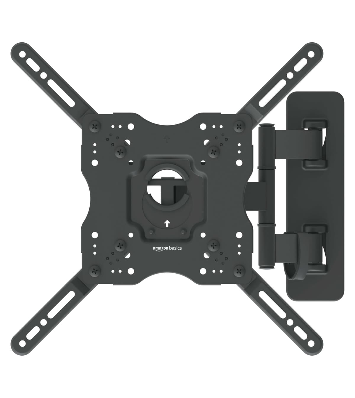 Amazon Basics TV Wall Bracket for 26-55 inch(66cm-140cm) TVs, Swivels Tilts TV Wall Mount for Flat & Curved TV, VESA 100x100mm to 400x400mm, holds up to 36kg, Black 26" to 55"