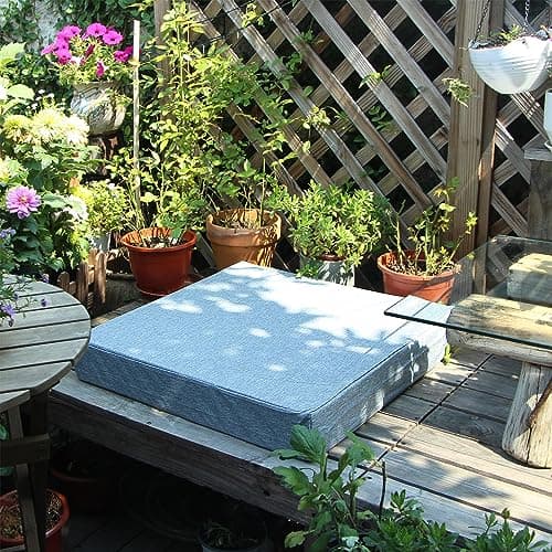 youngseahome Patio Seat Cushion Covers,Washable Slip Covers Replacement,Waterproof Outdoor Furniture Chair Cushion Pillow Seat Cover for Couch,Garden,Sofa,Gray,22"×20"×4"(4 Covers Only)