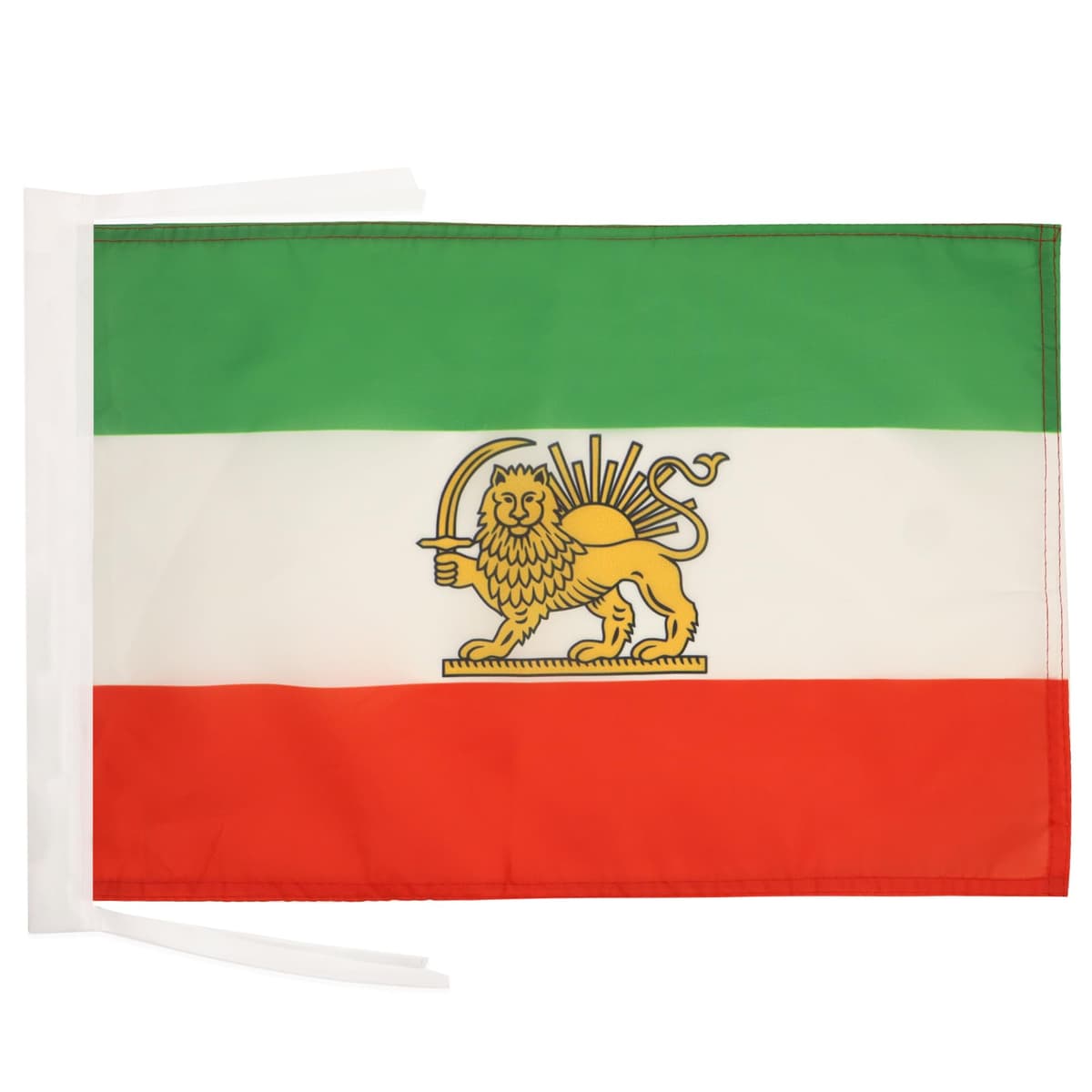 Iran Old Flag 18'' x 12'' cords - Former Iranian SMALL flags 30 x 45cm - Banner 18x12 in - AZ FLAG