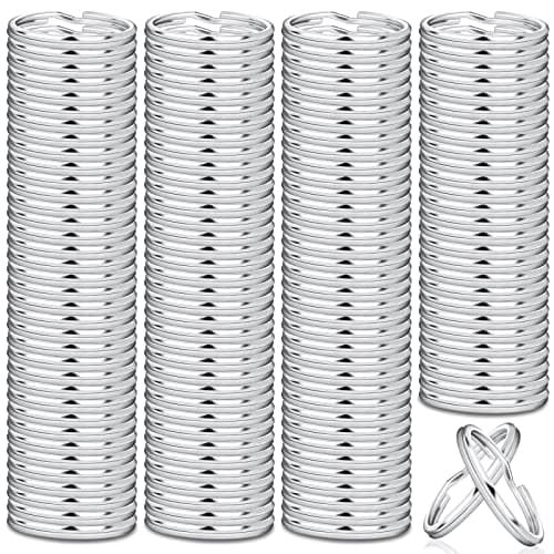 Paxcoo 100 Pack Keyrings, Split Key Rings Bulk for Keychain and Crafts (1 Inch)