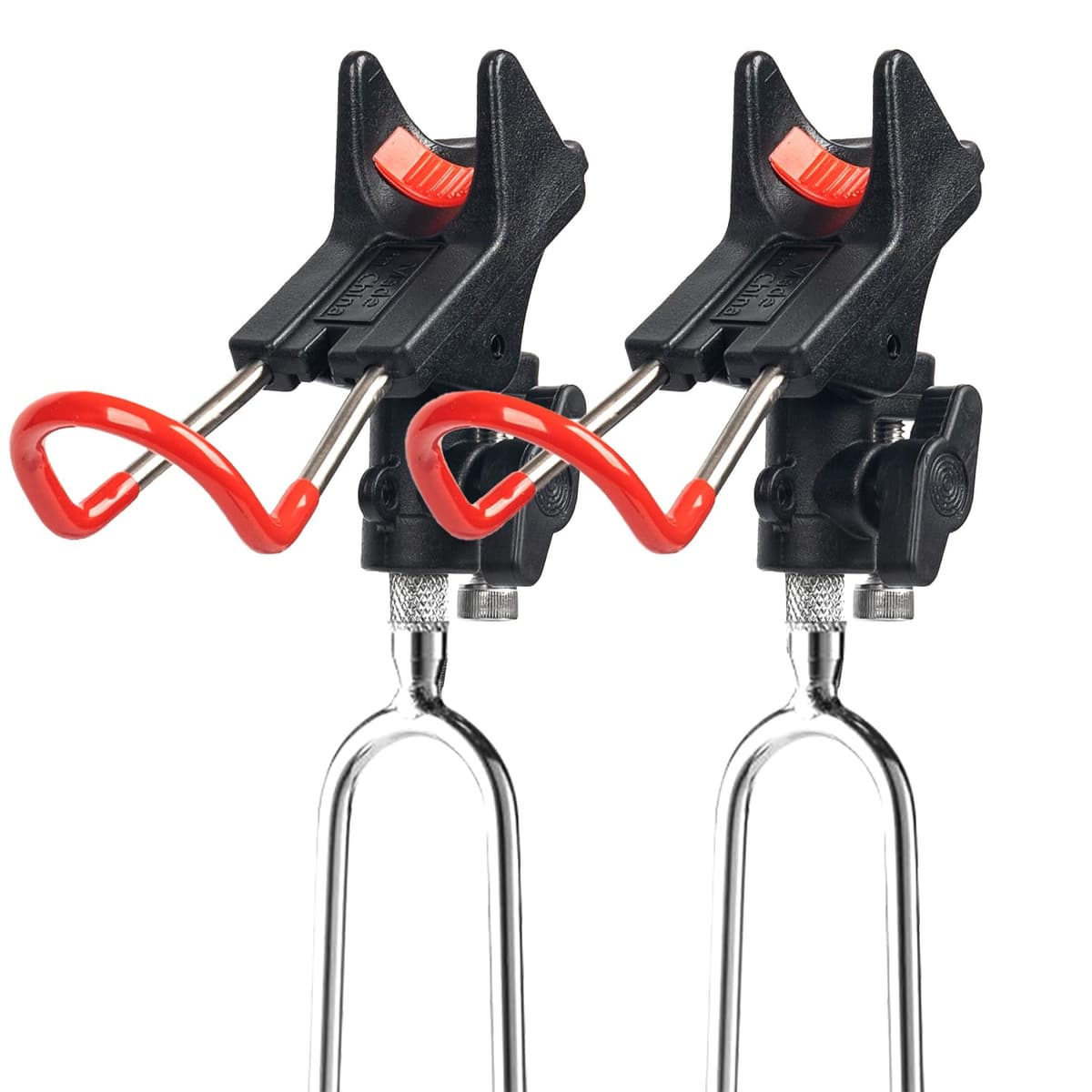 Sgehai 2 soportes para caña de pescar, de acero inoxidable ajustable en 360°, para pesca en ribera, pesca en mar, pesca en reservorio