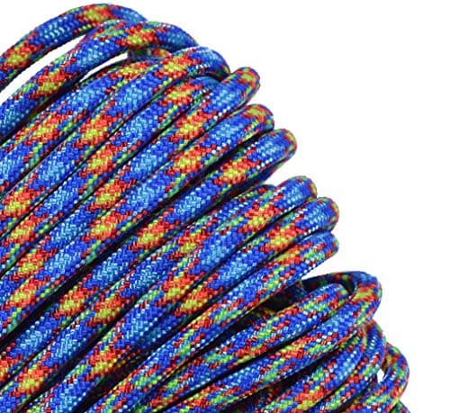 Bored Paracord - 10', 25', 50', 100' & 250', 1000' Spools of Parachute 550 Cord Type III 7 Strand Paracord Well Over 300 Colors - Fire and Ice - 100 Feet