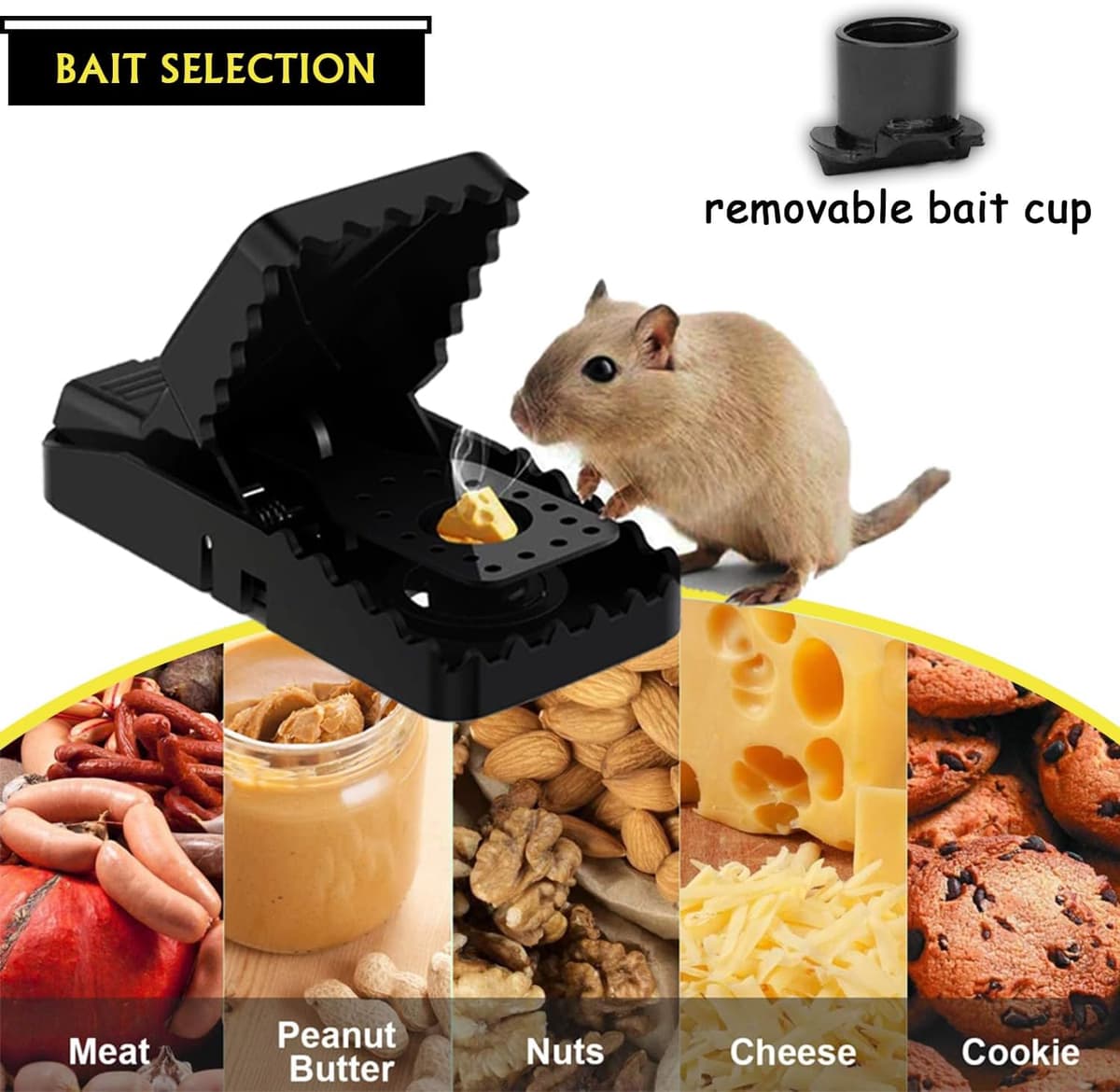Mouse Traps Mice Traps, 6 Pack Mouse Traps For Indoors That Kill Instantly, Rodent Trap, Mice Kill Mouse Control