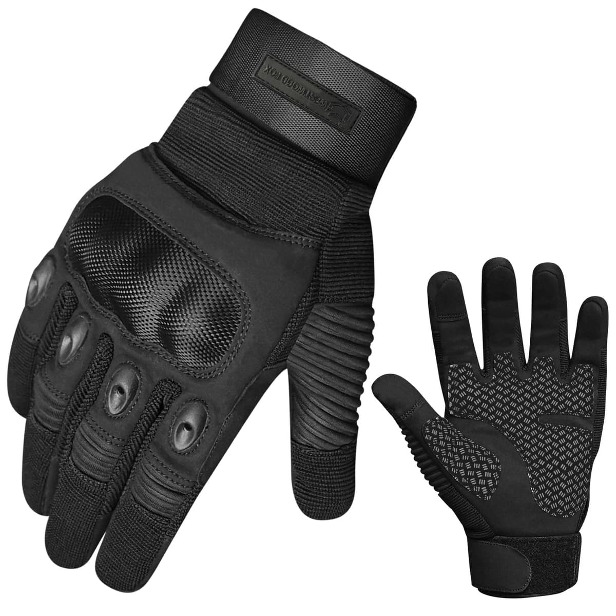 WESTWOOD FOX WFX Motorcycle Gloves for Men and Women Hard Knuckle Full Finger Touchscreen Motorbike Gloves for Bike Riding