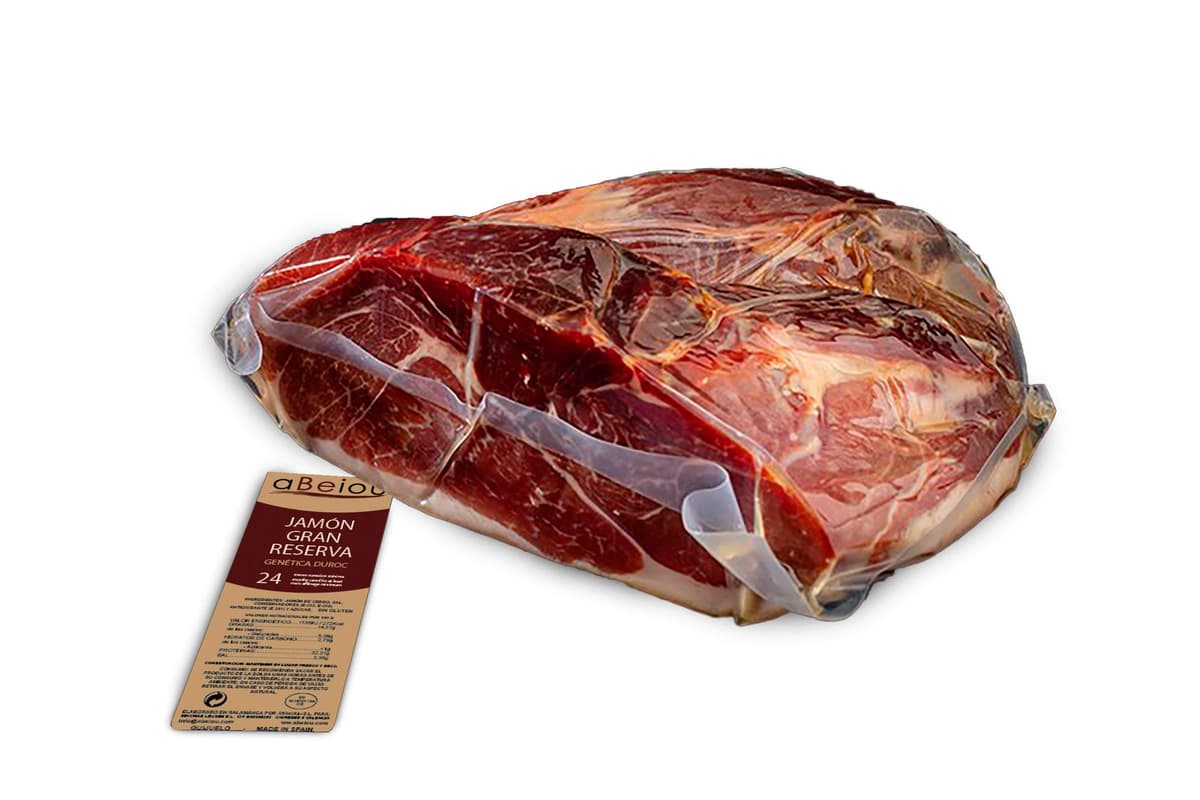 Jamón Gran Reserva Duroc Premium Deshuesado Sin Hueso 1 kg — Curación +24–25 Meses — Guijuelo Salamanca — Envasado al Vacío — aBeiou