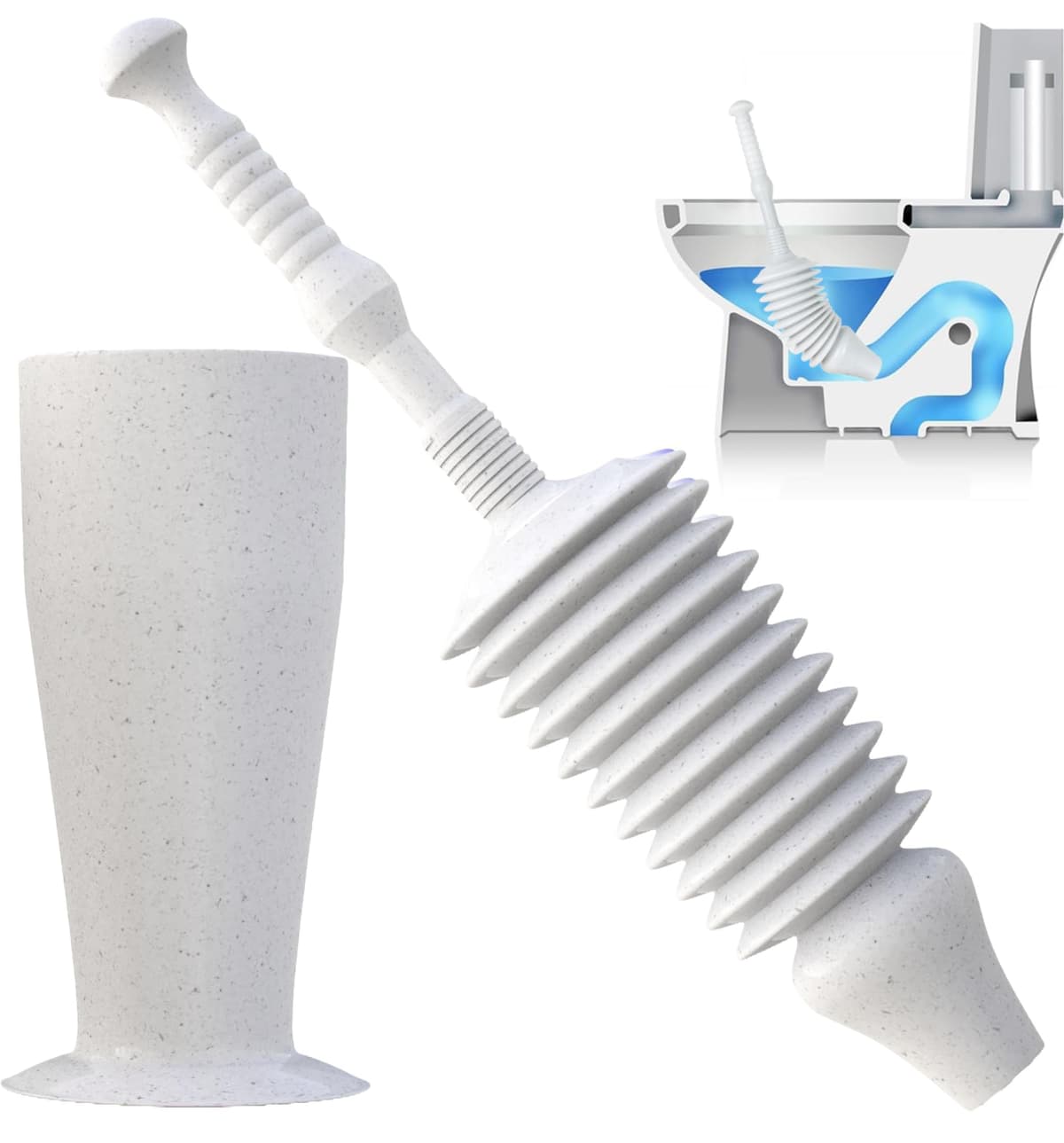 Luigi's World's Best Toilet Plunger - Plunger Toilet Unblocker Heavy Duty - Plungers for Unblocking - Unique Strongest Unblocker Tool - Plungers for Unblocking - Clog Remover Tool