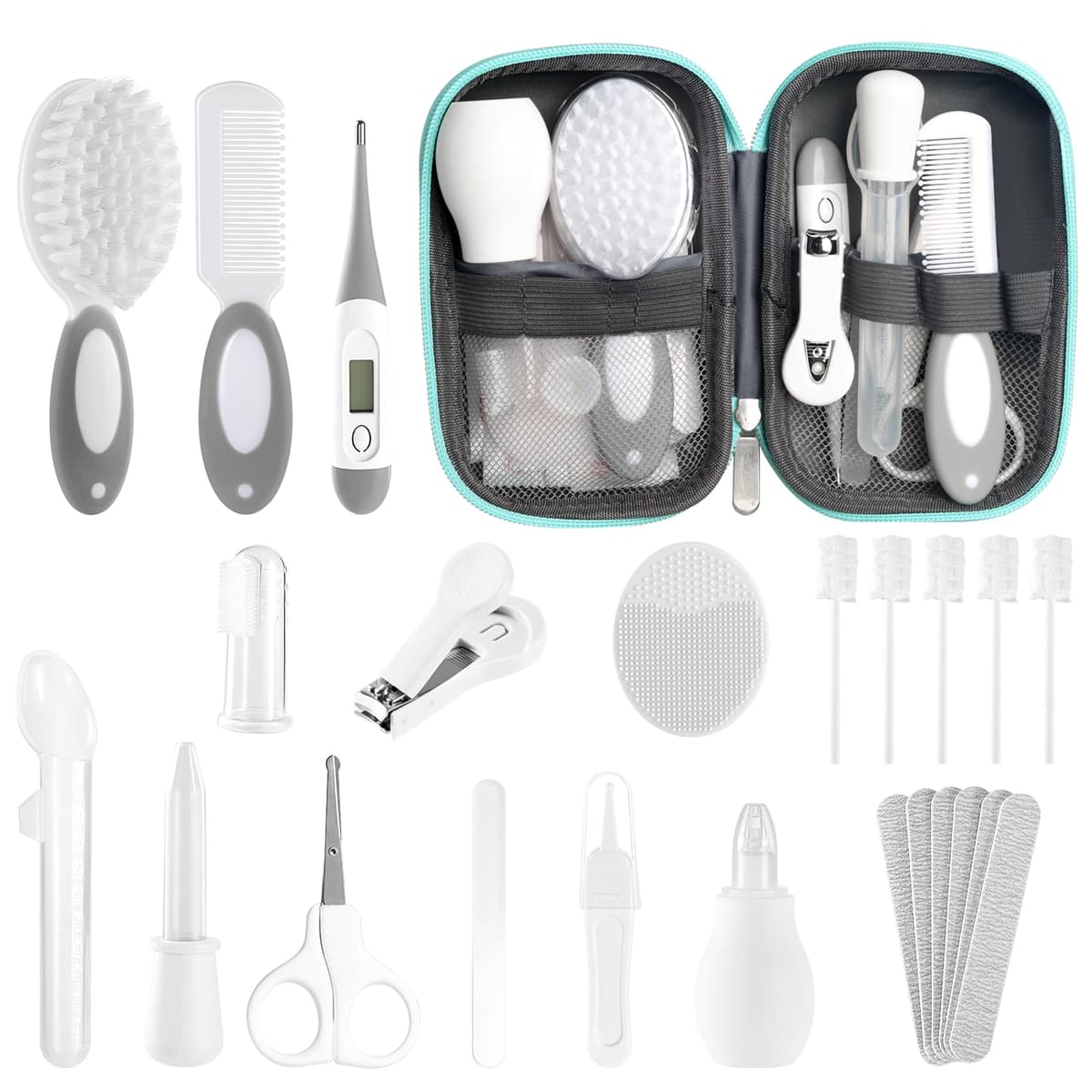 Baby Healthcare and Grooming Kit for Newborn Kids, 24PCS Upgraded Safety Baby Care Kit, Newborn Nursery Health Care Set, Baby Care Product