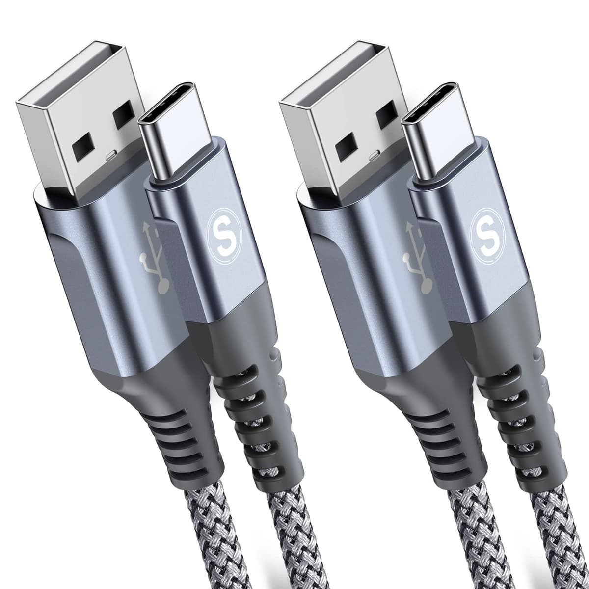 2-Pack 2M USB C Cable 3.1A Fast Car Charger Cable Compatible for iPhone 17 air 16 15 Plus Pro Max, Samsung Flip/Fold 7 6 5 4 3 S26 S25 S24 S10 S20 S21 S22 S23 A16/15/14/13/12 A35/A34 A56/55/54, Pixel