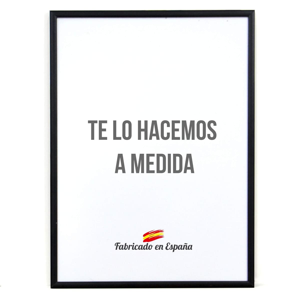Marco a Medida para Fotos, póster, Puzzles, láminas, Diplomas y orlas. Cuadro Modelo 412-4 en Aluminio Negro Mate, con Cristal metacrilato 1.5 mm y Trasera Antihumedad 70x100 cm