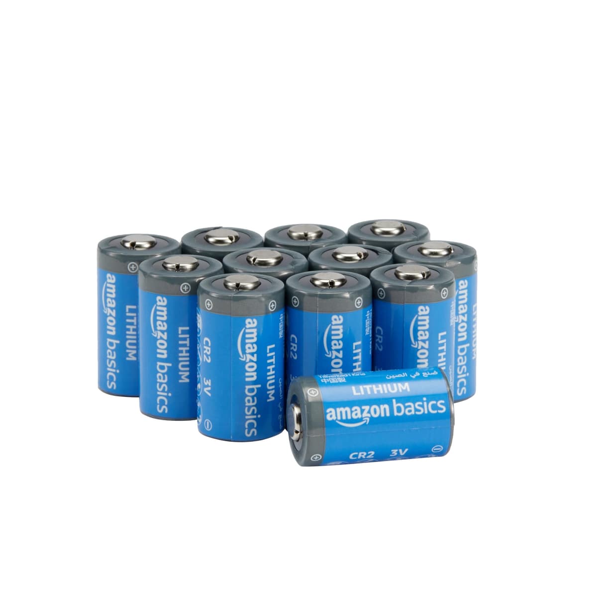 Amazon Basics 12-Count Non-Rechargeable CR2 Lithium Batteries, 3 Volt, Long Lasting Power, Low Self-Discharge Rate, for Cameras