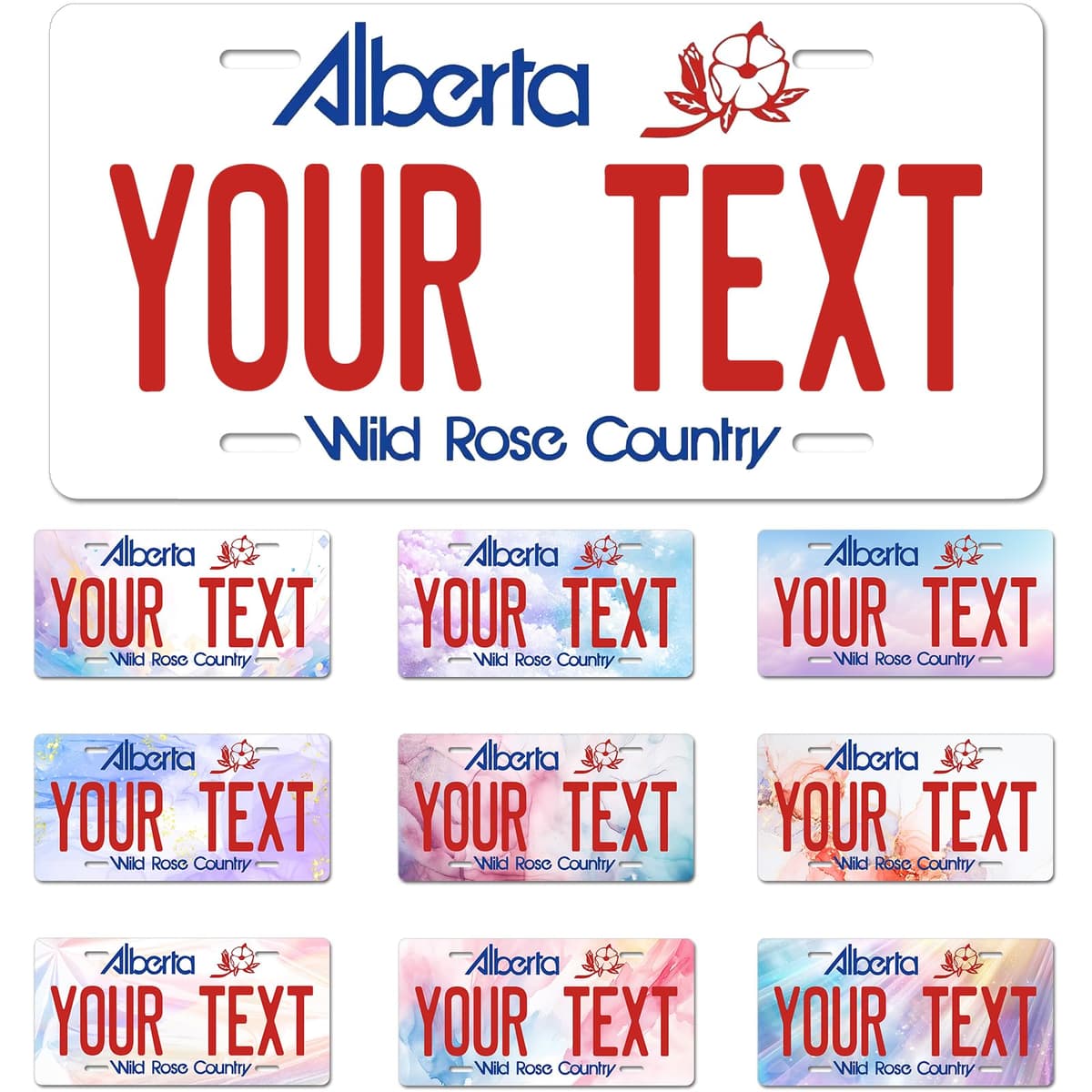 Alberta License Plate, 6"×12" Custom License Plate