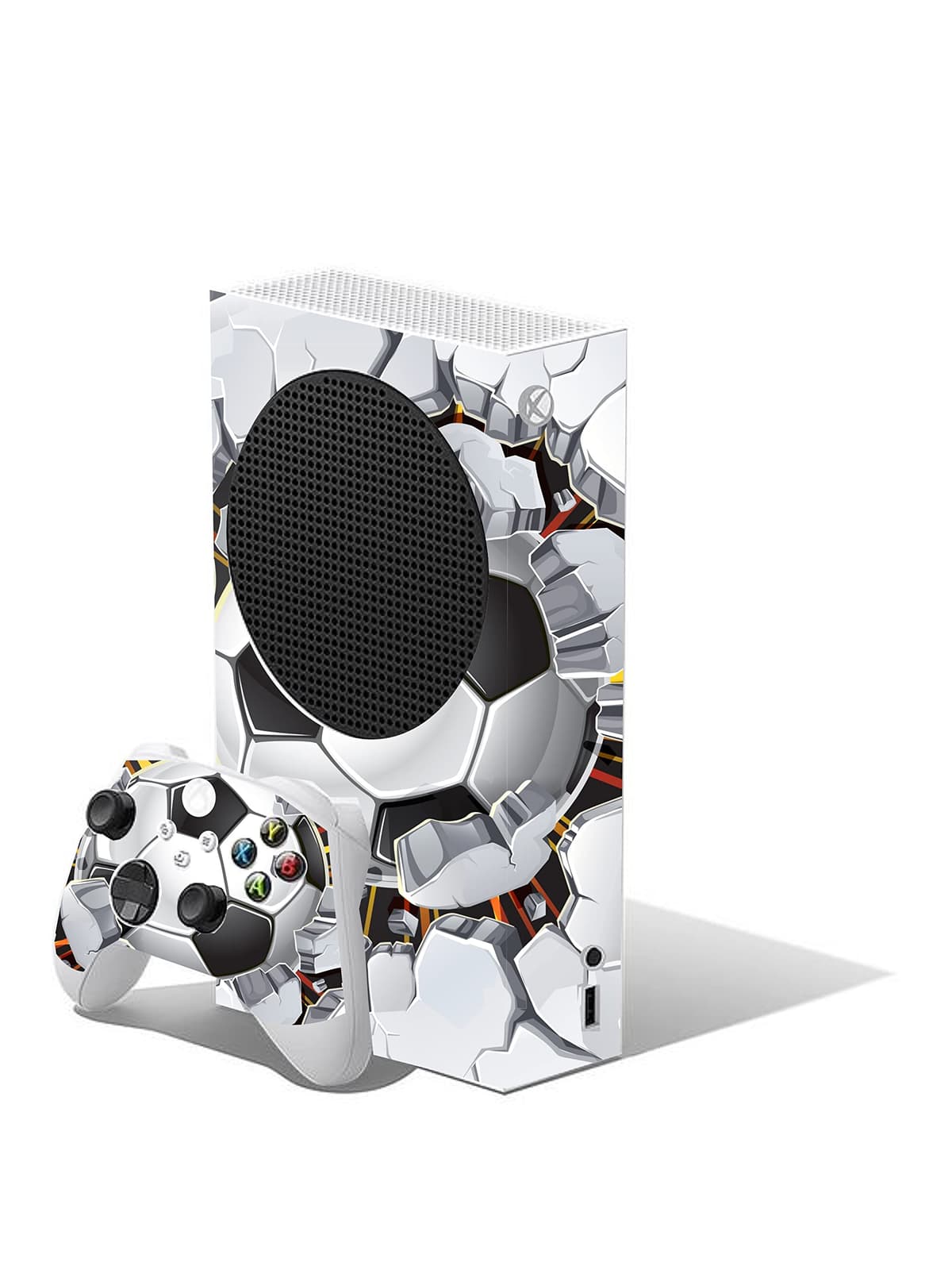Football Custom Vinyl Skins for Xbox Series S, Wrap Decal Cover Stickers for Xbox Series S Console Controller (Football)