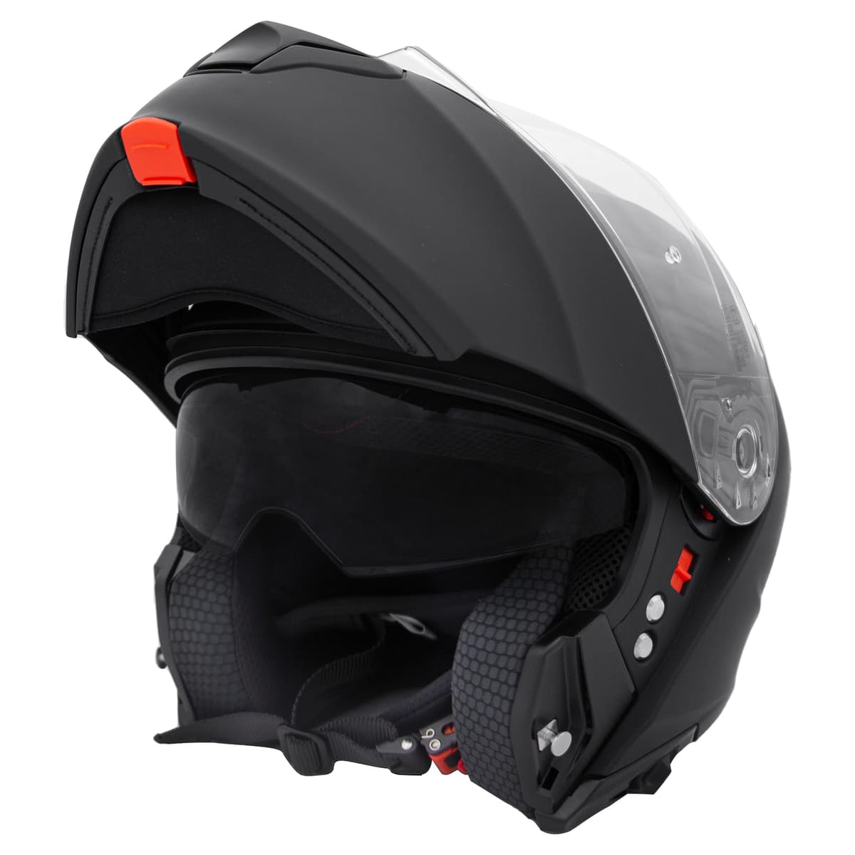 Zorax Matt Black XXL (63-64cm) ZOR-838 Double Visor Modular Flip up Front Motorcycle Motorbike Helmet ECE 2206 Approved