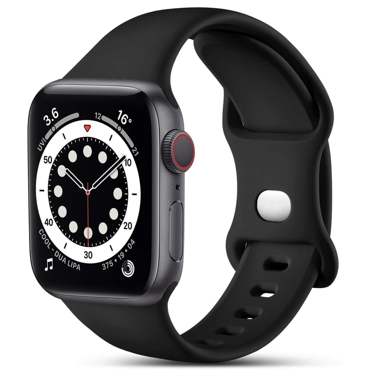 CeMiKa Compatible with Apple Watch Strap 41mm 40mm 38mm 42mm, Silicone Sport Band Replacement Straps Compatible with Apple Watch Series 11 10 9 8 7 6 5 4 3 2 1 SE SE3/iwatch Strap, Black