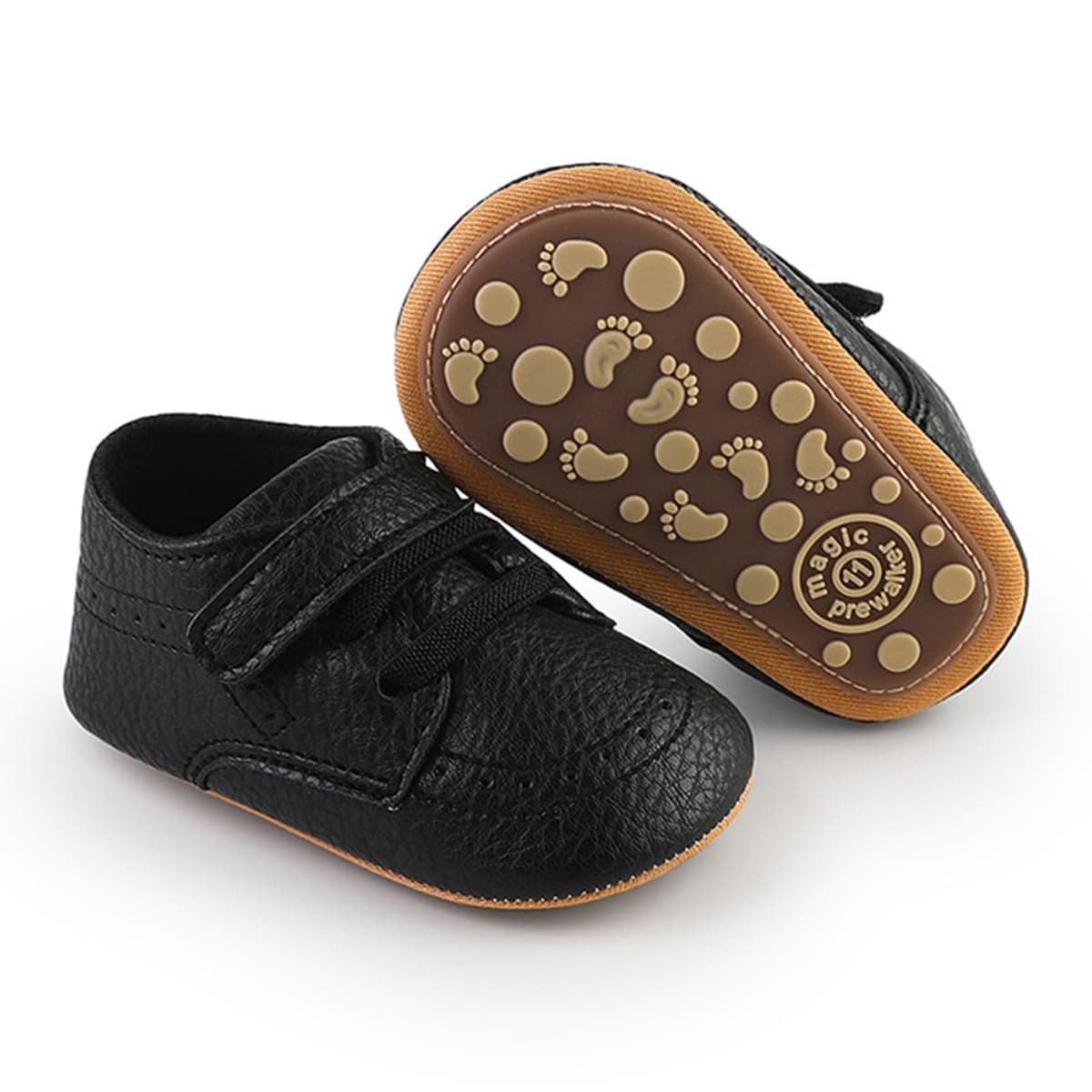 RVROVIC Baby Boys Girls Sneakers Anti-Slip Oxford Loafer Flats Infant Toddler PU Leather Soft Sole Baby Shoes