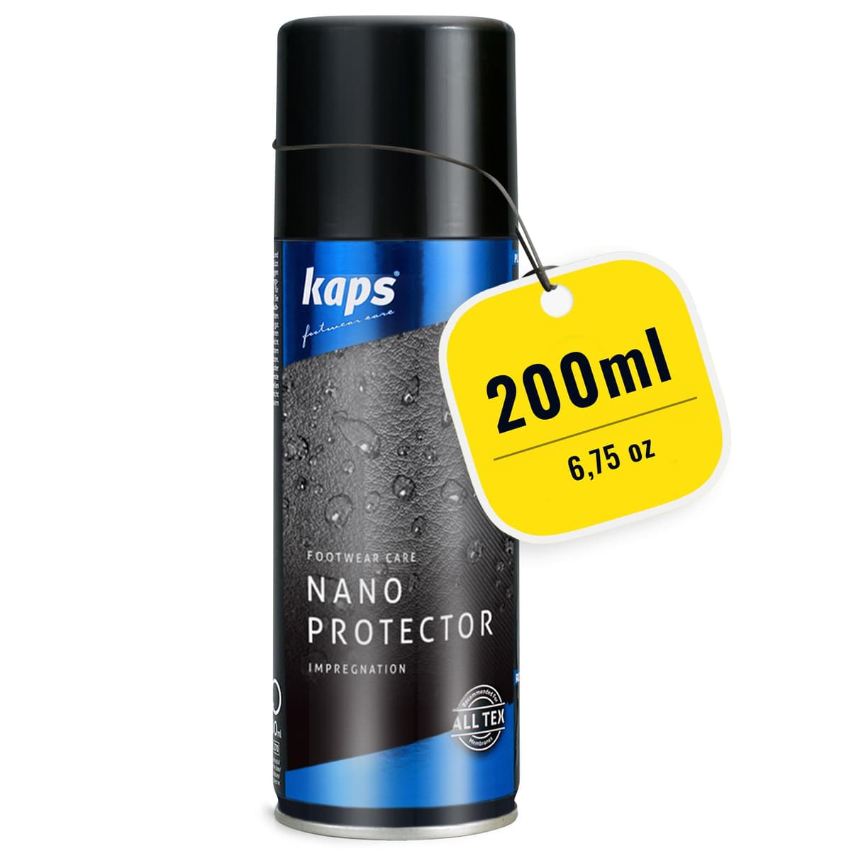 Kaps Nano Protector Waterproofing Spray for Suede, Leather, Nubuck, Textiles and TEX Materials, Moisture and Dirt Repellent - New Fast Drying Formula 400 ml 13.52 fl. Oz / 200 ml 6.76 fl. Oz 200 ml - 6.76 fl. Oz.