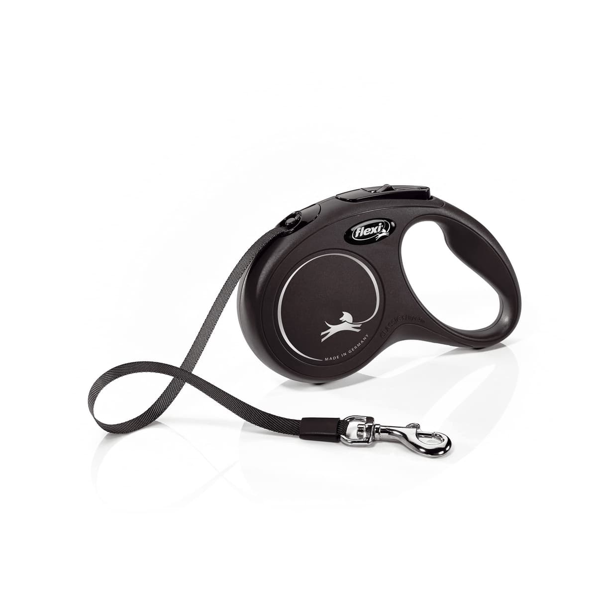 flexi® Classic S Cinta 5 m negro, correa extensible para perros hasta máx. 15 kg