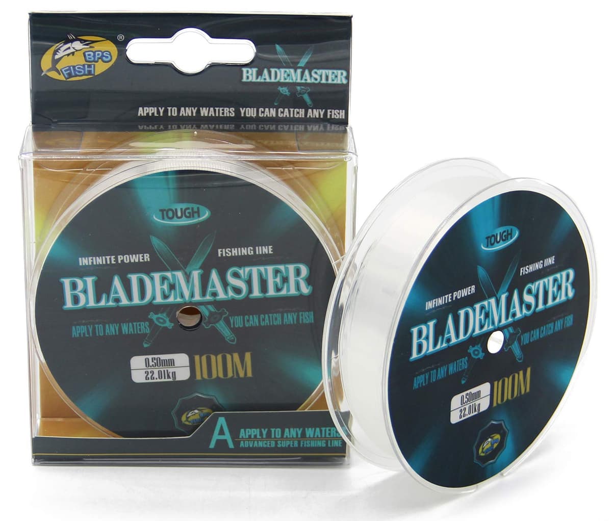BPS Línea Hilo de Pesca Nylon Monofilamento Color Transparente Multifilamento Material Súper Fuerte Pesca Profesional