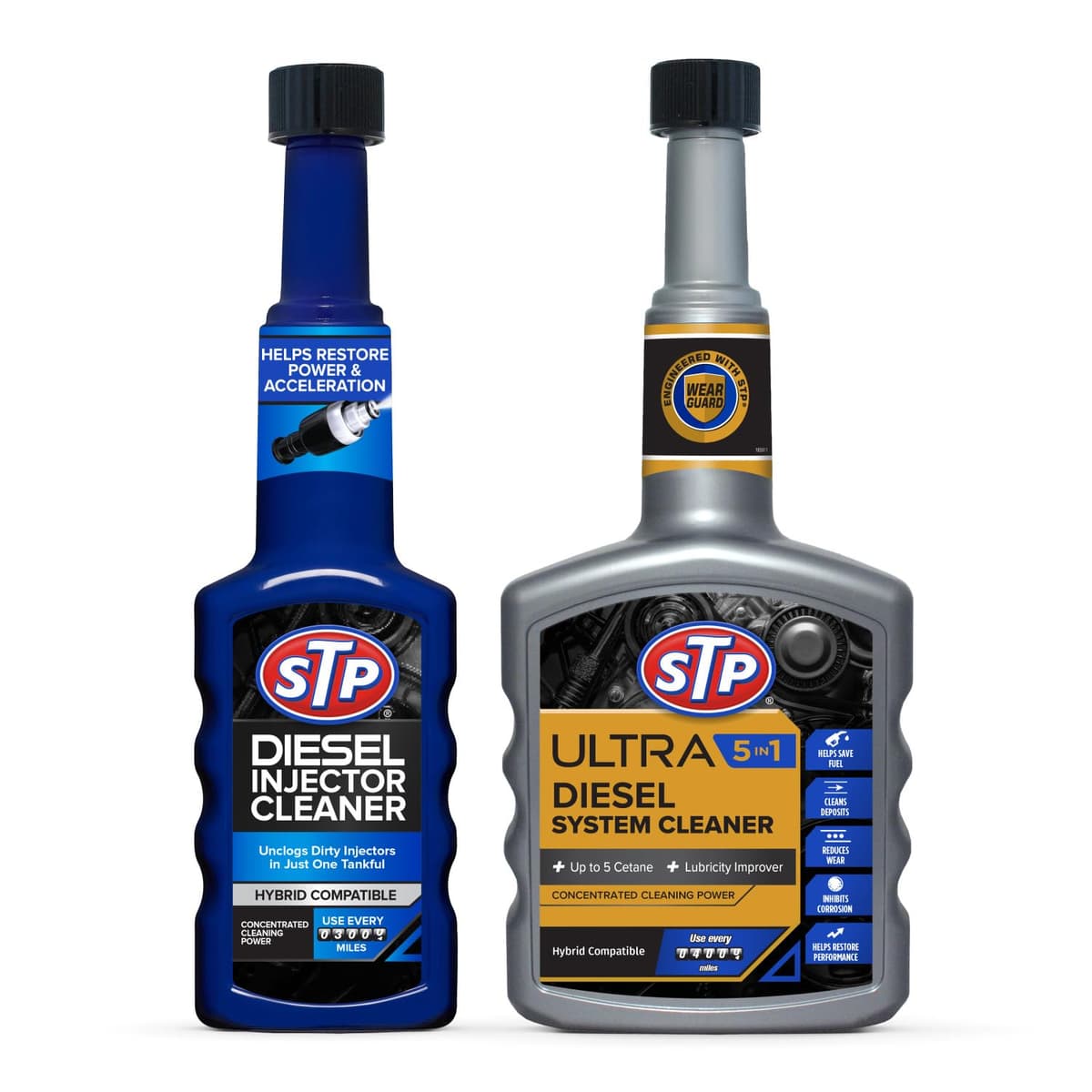 STP Diesel Fuel Additive Treatment Bundle, Includes Diesel Injector Cleaner and Ultra 5-in-1 Diesel System Cleaner, Cleans Injectors and Restores Performance For A Smoother Engine, Made in the UK