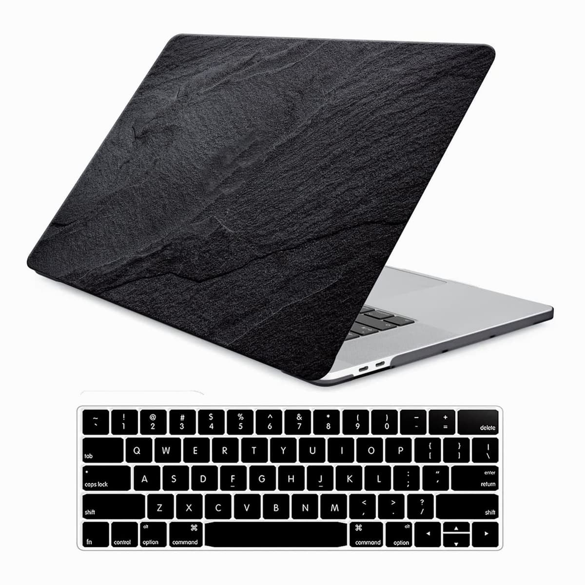 for MacBook Air 13.6 inch Case 2022 2023 2024 2025 Release M4 A3240 M3 A3113 M2 A2681 with Touch ID, Plastic Laptop Hard Shell Case & Keyboard Cover for M4 M3 M2 MacBook Air 13.6,Black Marble
