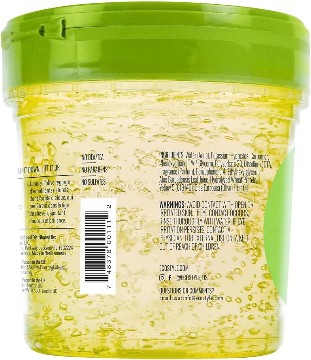 Eco Style Olive Oil Eco Styler Hair Gel, Hydrate and Style, Alcohol-Free, 236 ml (Pack of 1)