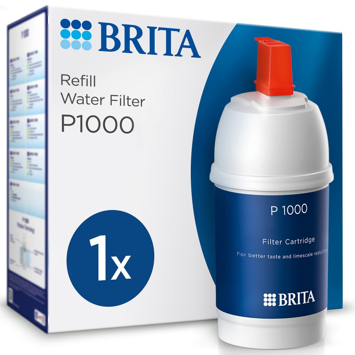 BRITA Filtro de agua para grifo, 12 meses de agua filtrada, Blanco, 1 Unidad (Paquete de 1)