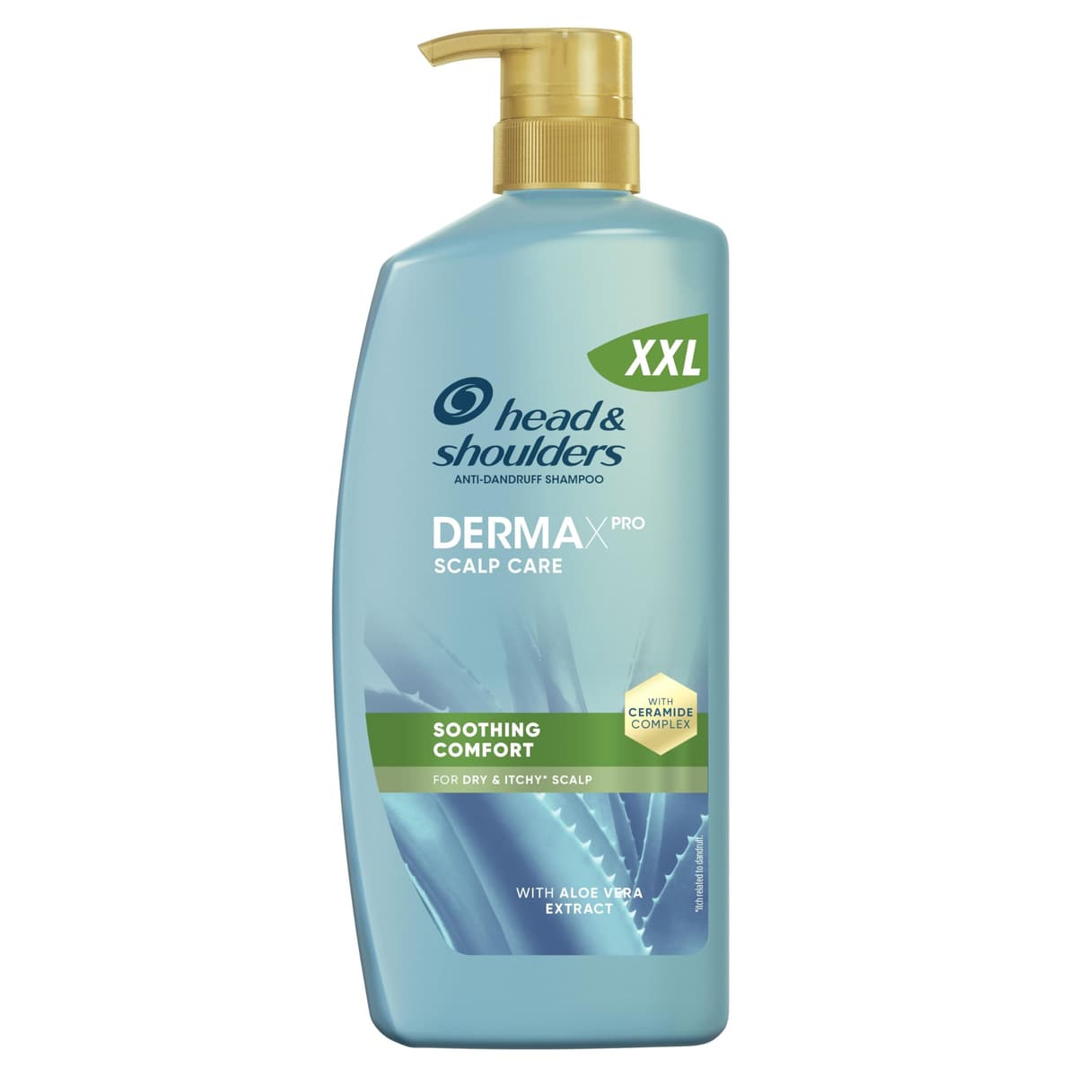 H&S DermaXPro Soothing Shampoo 800ml with Aloe Vera Extract and Ceramide Complex Relieves Dry and Itchy Scalp Helps Strengthen Skin Barrier