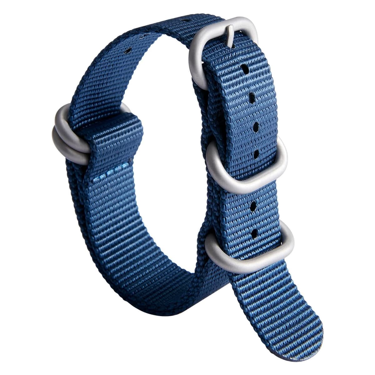 BINLUN Correa de Reloj de Nylon Military G10 Ballistic Nailon Bandas Multicolor para Hombres Mujeres 18mm 19mm 20mm 21mm 22mm 23mm 24mm con Hebilla de Acero Inoxidable Plateado/Negro