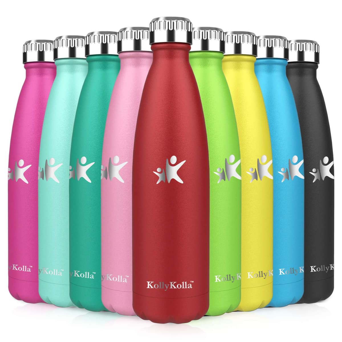 KollyKolla Botella Agua Acero Inoxidable, Termo 350/500/650/750ml - Botella Termica Deporte sin BPA, Cantimplora Infantil sin Fugas, Bebida 12H Caliente/24H Frío, para Niños, Adultos, Colegio, Oficina