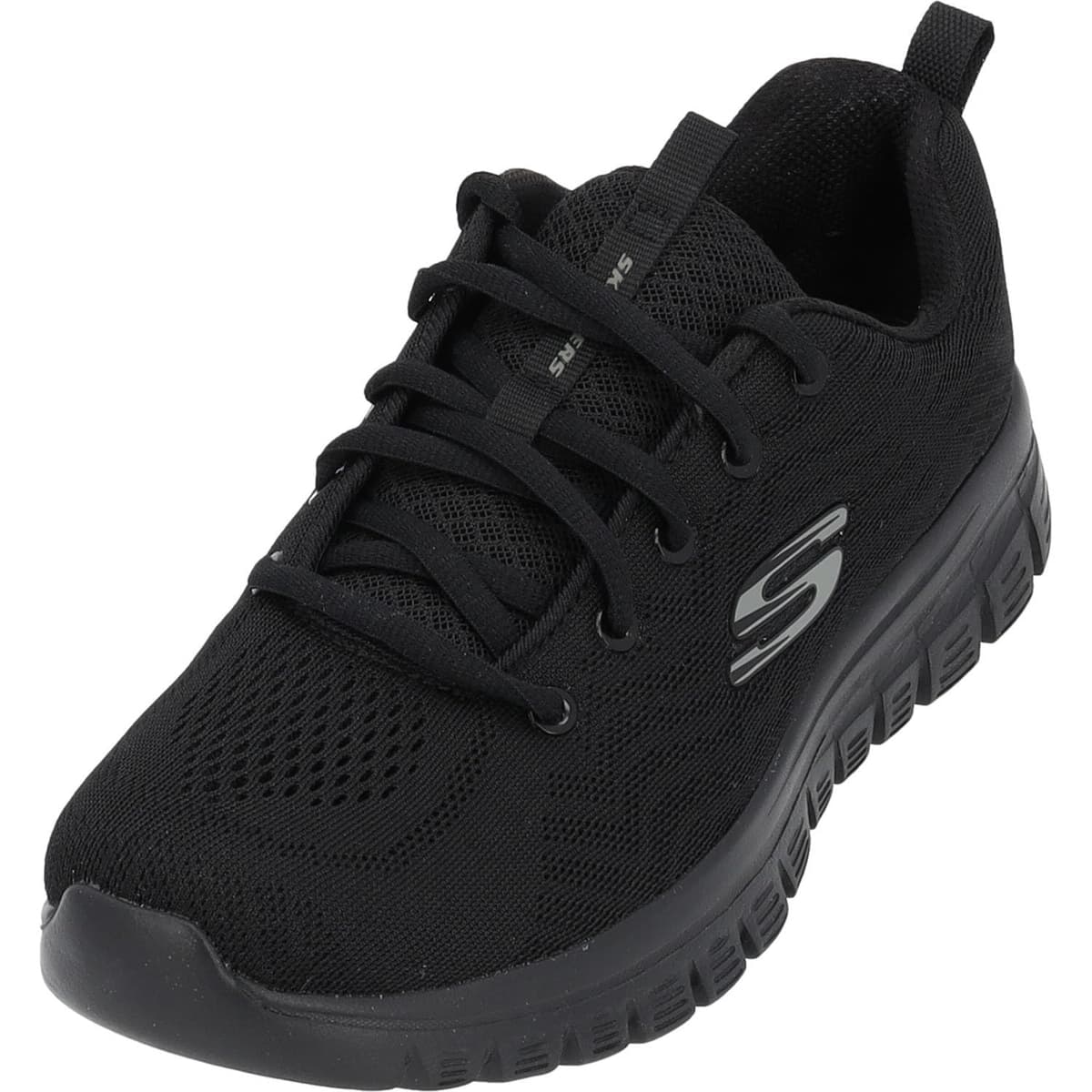 Skechers Women's Graceful Get ConnectedSneaker 5.5 UK Black Mesh Trim