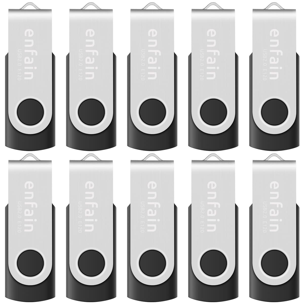 128GB Dual USB Type-C & USB 3.0 Flash Drive – Swivel Design, High-Speed, Portable Memory Stick for Phones, Laptops & PCs (Black, 1 Pack)