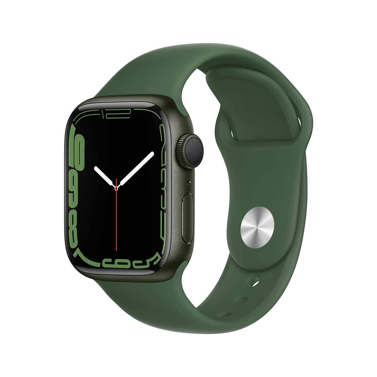 Apple Watch Series 7 (GPS, 41mm) Reloj Inteligente con Caja de Aluminio en Verde - Correa Deportiva Verde trébol - Talla única. Monitor de entreno, Resistencia alagua