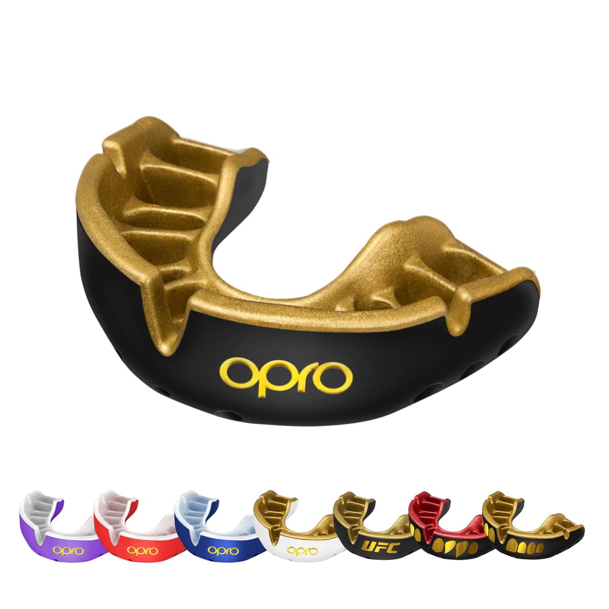 OPRO Protector Bucal Nivel Oro – Ajuste Premium para Adultos y Niños – Bucal para Boxeo, MMA, BJJ, Rugby y Hockey – Moldeo Fácil – con Garantía Dental Incluida