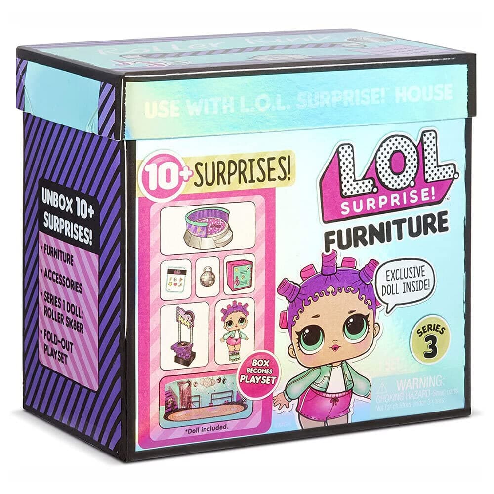 LOL Surprise Muñecas Coleccionables para Niñas , Con 10 Sorpresas y Accesorios , Roller Sk8er , Mobiliario Serie 3