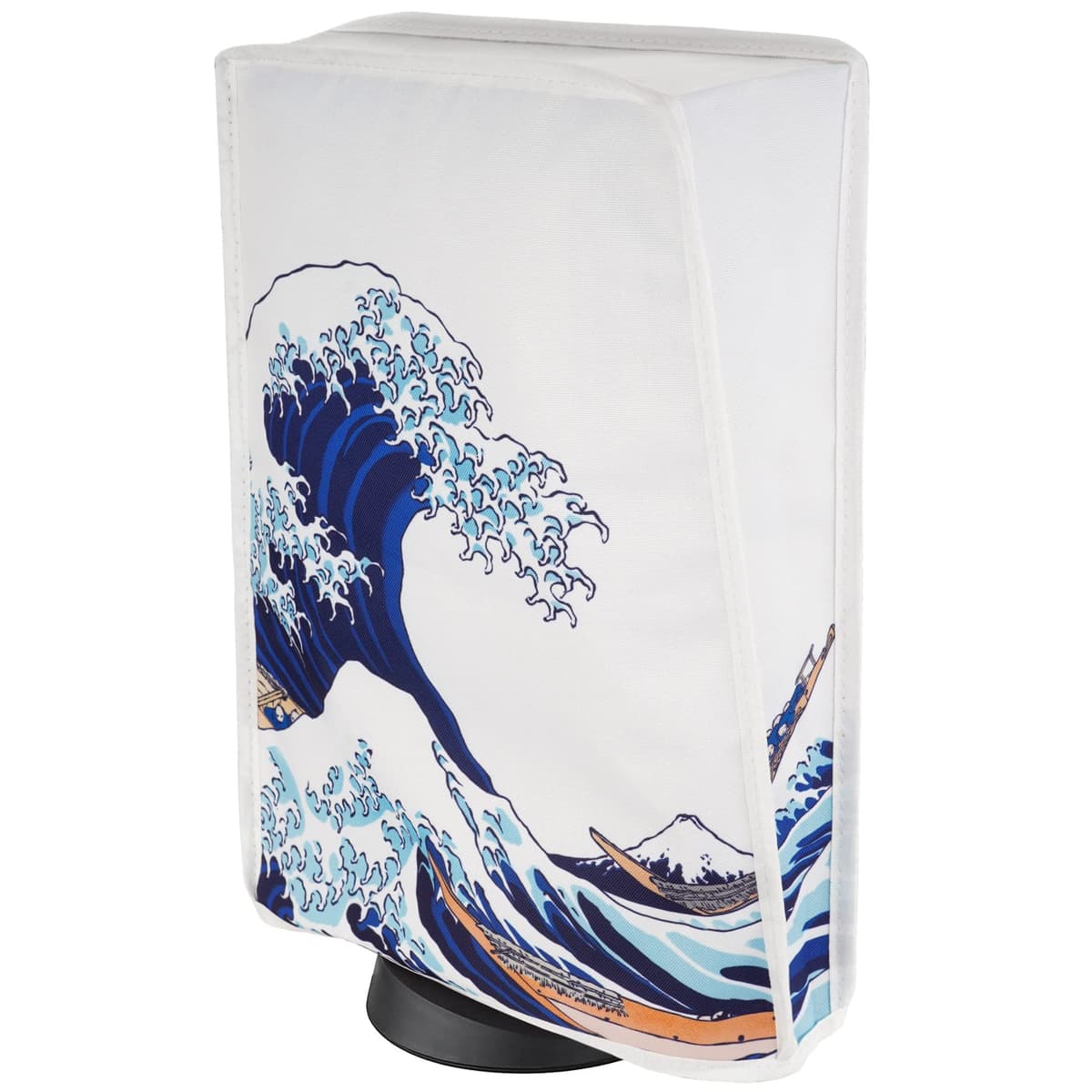 PlayVital Cubierta a Prueba de Polvo para ps5 Consola Funda contra Polvo Guardapolvo de Nylón Protector Anti-agua Forro Suave Fácil de Acceso Cubierta Antipolvo para ps5 Consola(La Gran Ola)