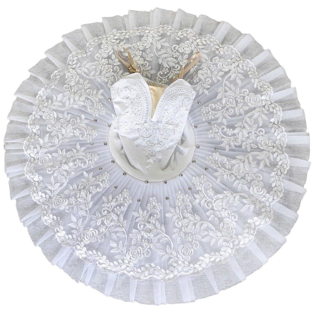 Casiler Tutú De Ballet Profesional para Adultos, Vestido De Ballet para Mujer, Disfraces De Bailarina, Falda Tutú con Lentejuelas Blancas para Escenario