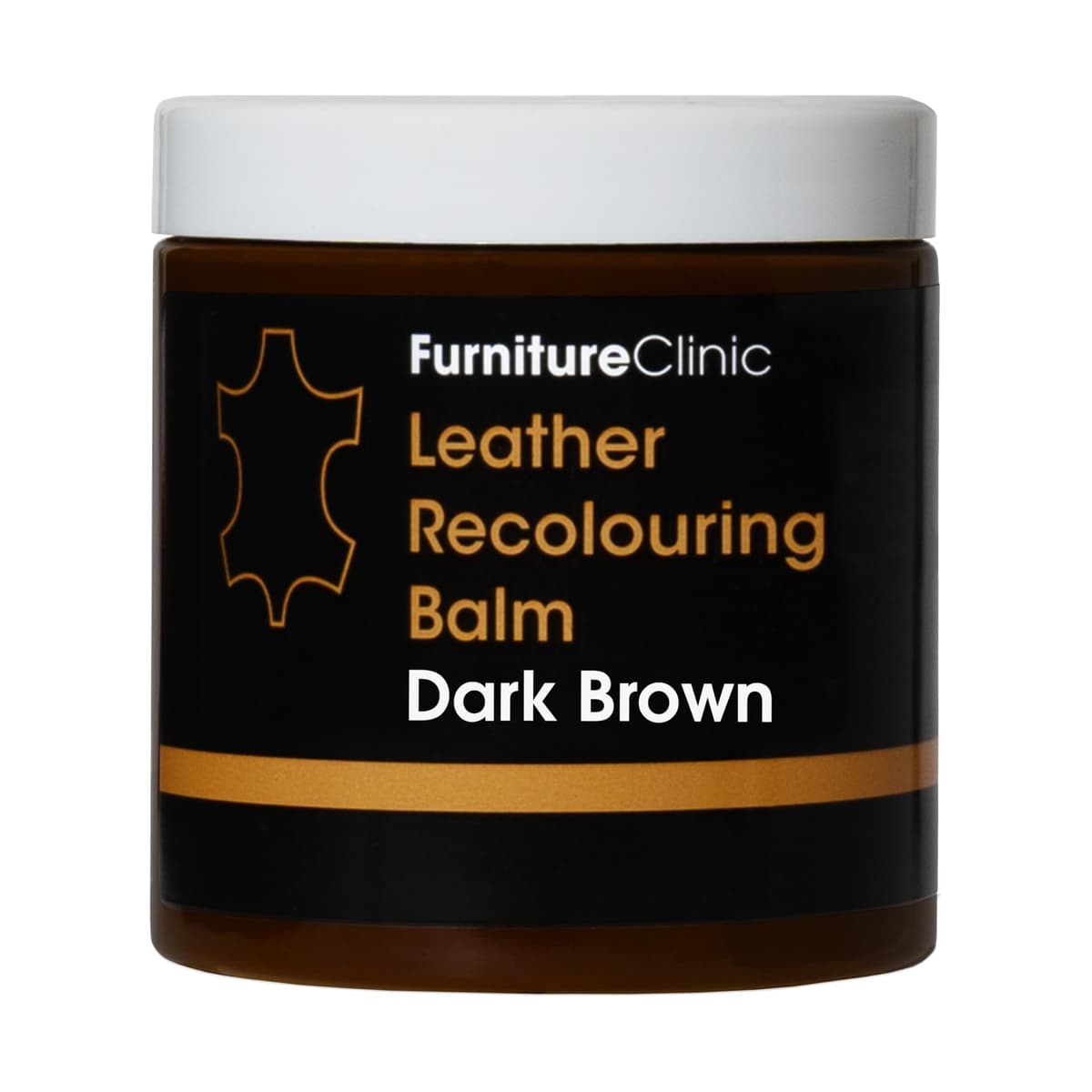The Original Leather Recoloring Balm by Furniture Clinic - Dark Brown Leather Dye for Furniture, Couches & Car Seats - Restore Scratched, Faded, & Damaged Surfaces